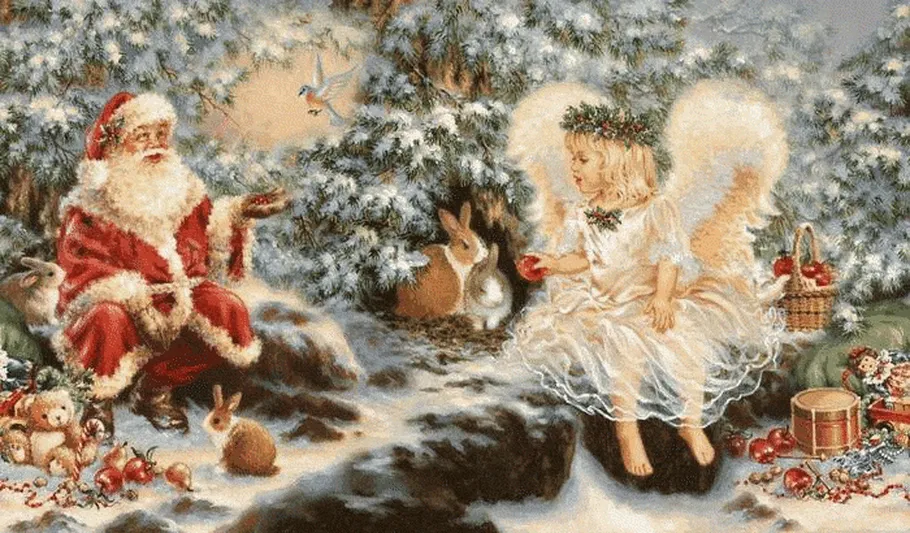 Дед Мороз с девочкой