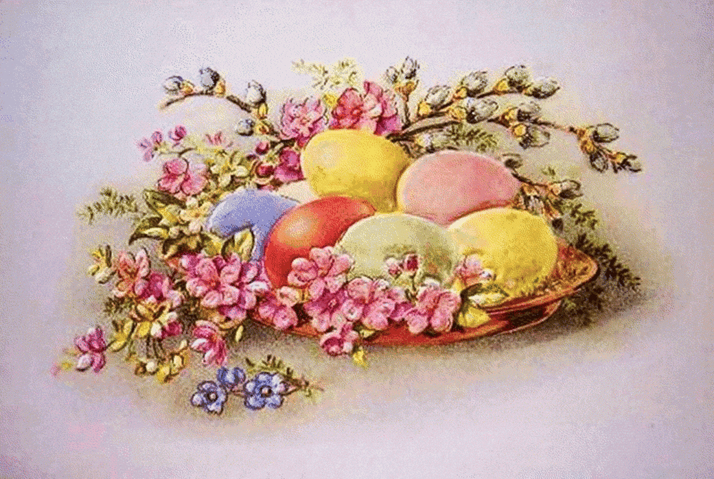 Яйца в цветах