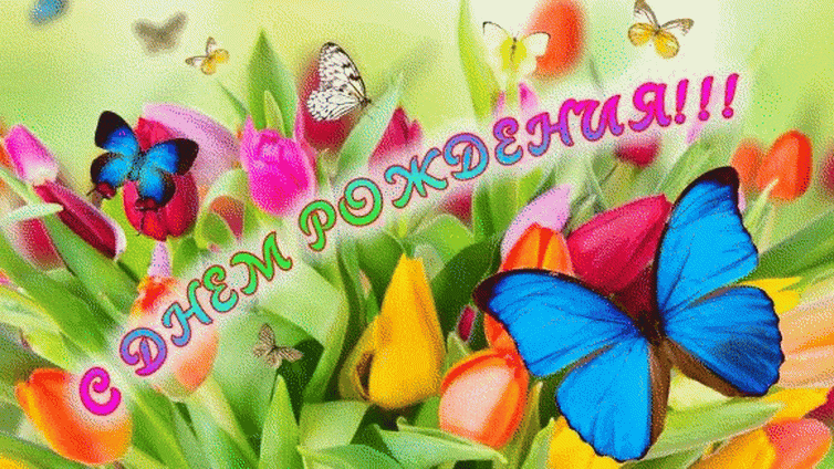 Картинка с бабочками на ДР