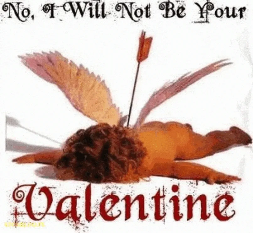 Поздравление с днем святого Валентина прикольная открытка
