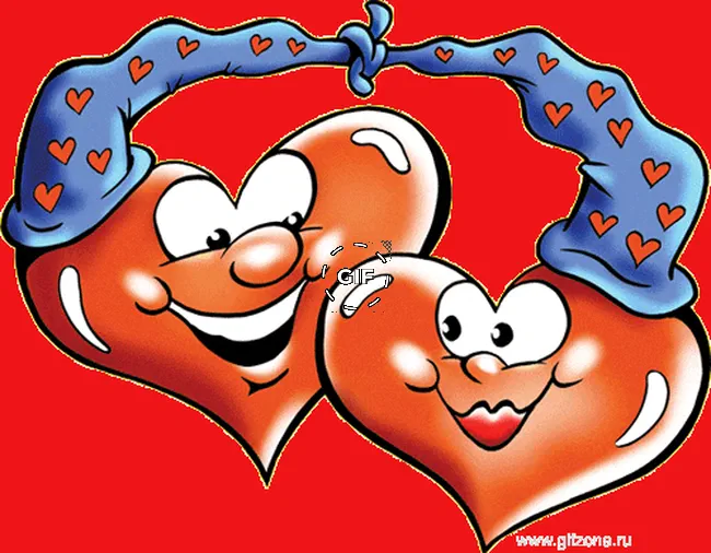 Анимированная открытка с днем святого Валентина