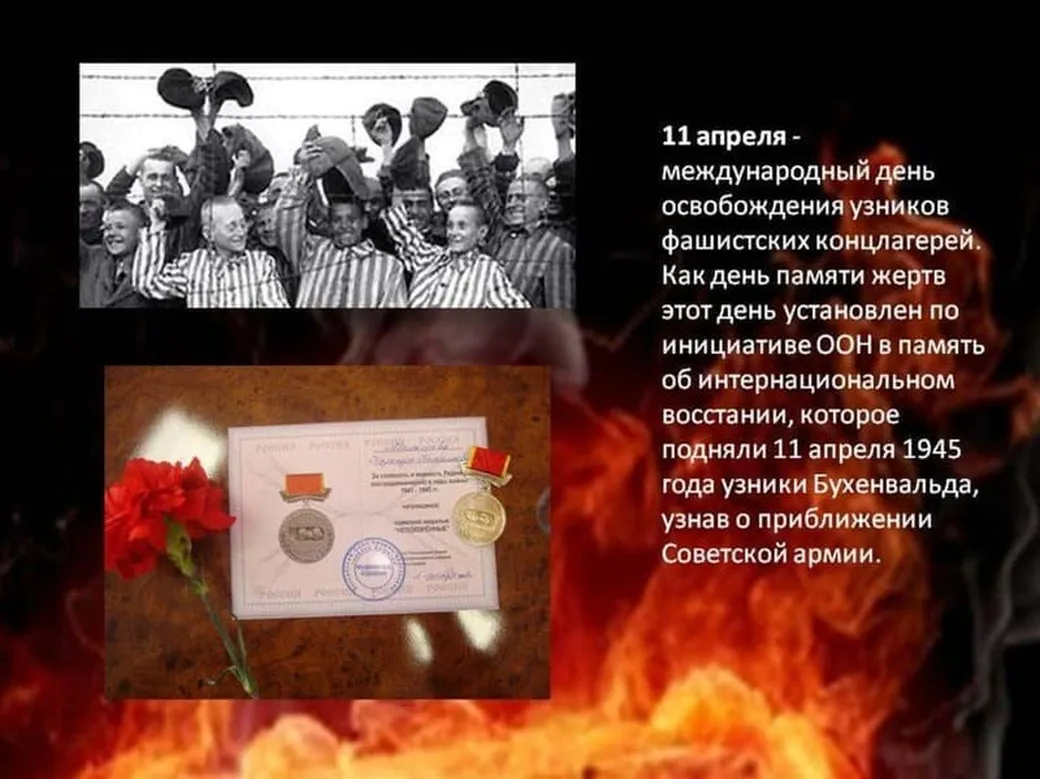 Поздравительная открытка с днем освобождения узников фашистских концлагерей