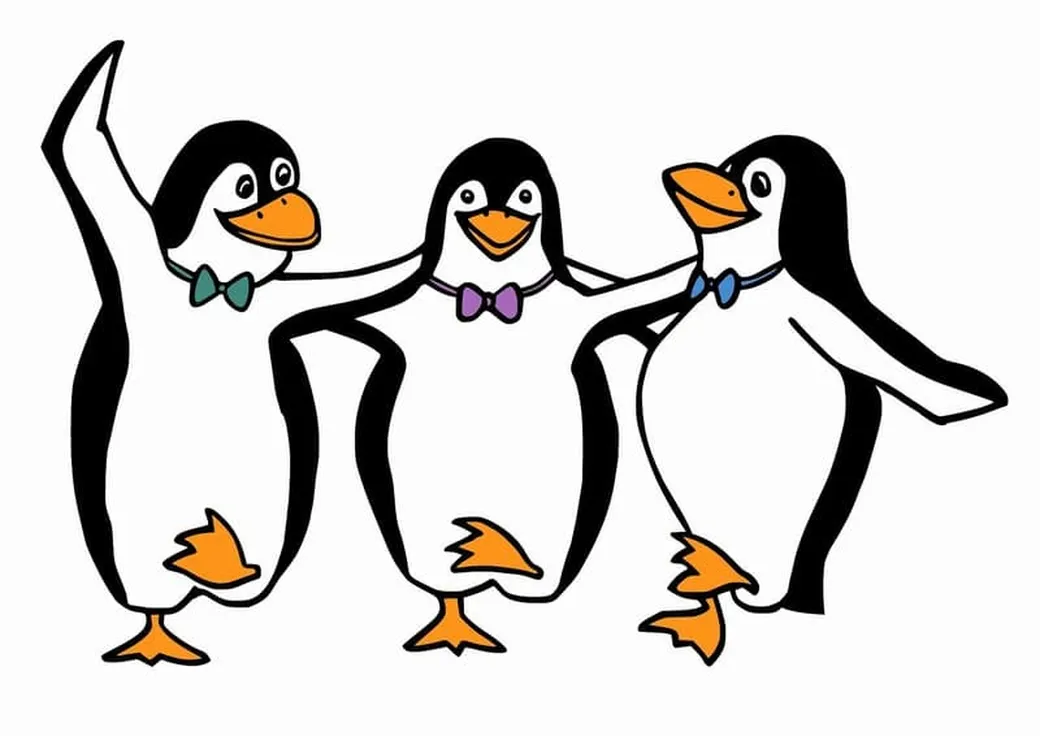 Тематическая открытка с днем пингвинов