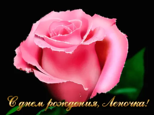 Открытка с днем рождения роза Леночке