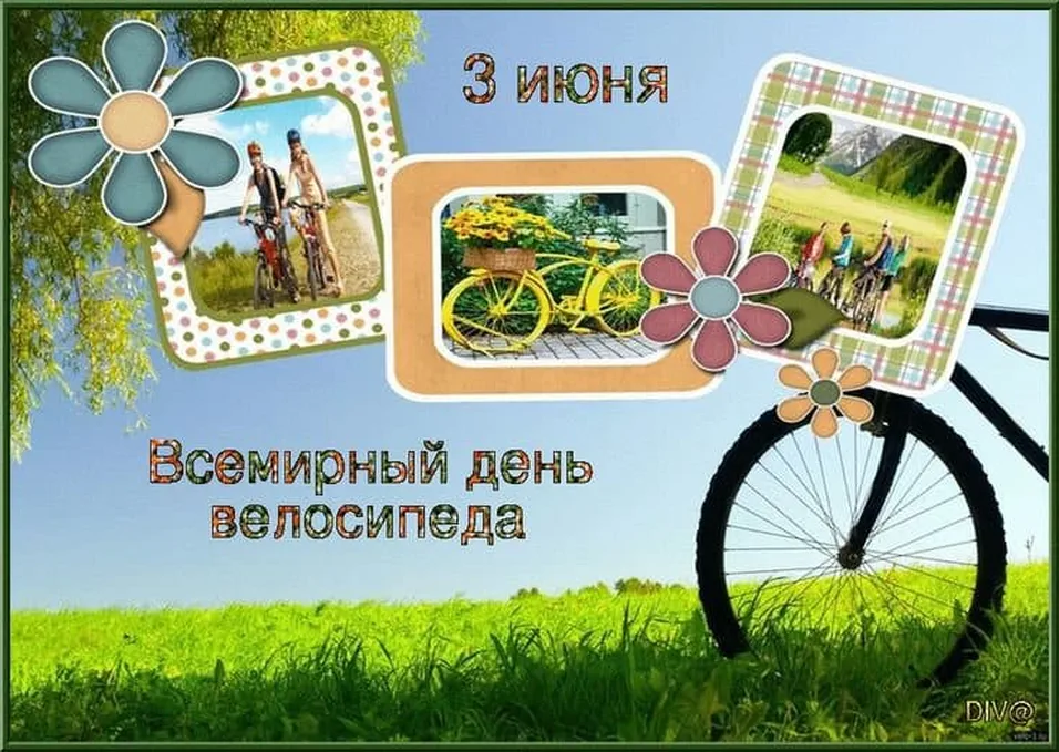 Прикольная открытка с днем велосипеда